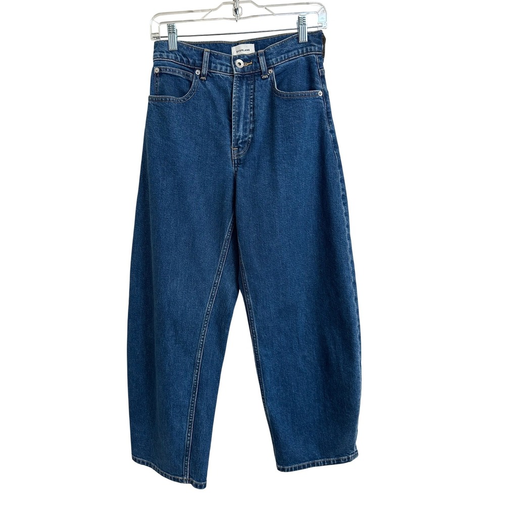 Everlane Way-High Curve Jean High Rise Barrel Leg Medium Wash Denim 26 Regular